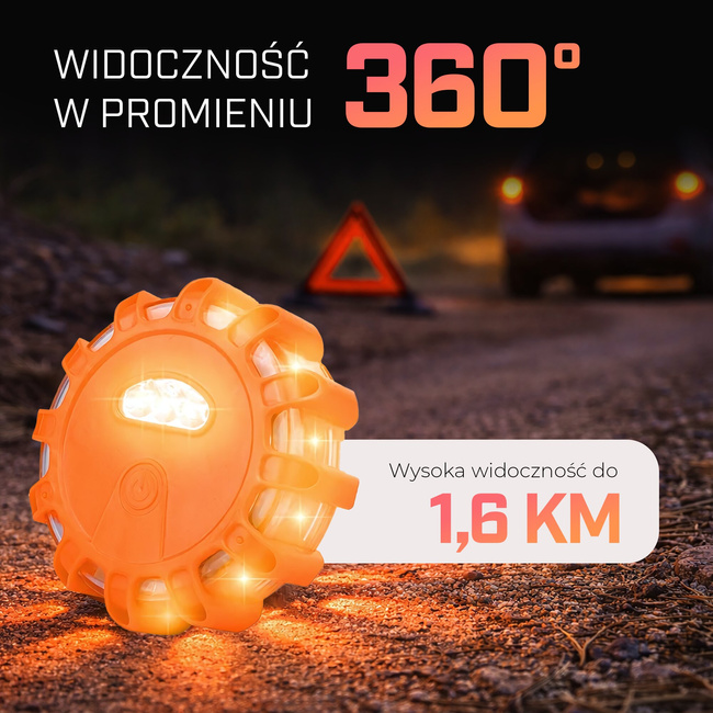 Extralink Smartlife | Sygnalizator Drogowy LED | Flara Drogowa, USB-C