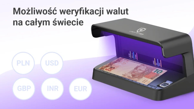 Detektor banknotów i dokumentów Extralink LockStar N-116, UV LED, USB-C
