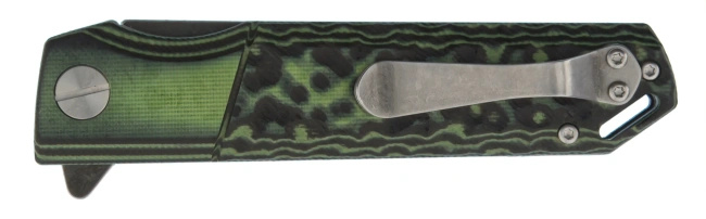 Nóż składany Womsi Wasp, rękojeść G10 zielono-czarna, ostrze S90V 90 mm