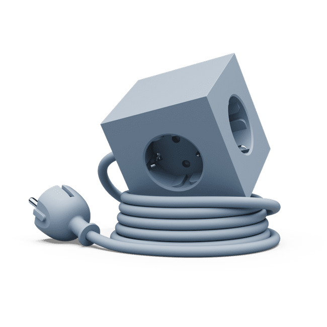 Listwa zasilająca Square 1 z podwójnym Usb-C 30 W i magnetyczną podstawą 1,8 m - niebieska - Avolt