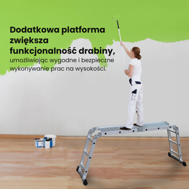 Extralink drabina przegubowa LAD3X4MP 3X4, 3,55 M (+platforma)