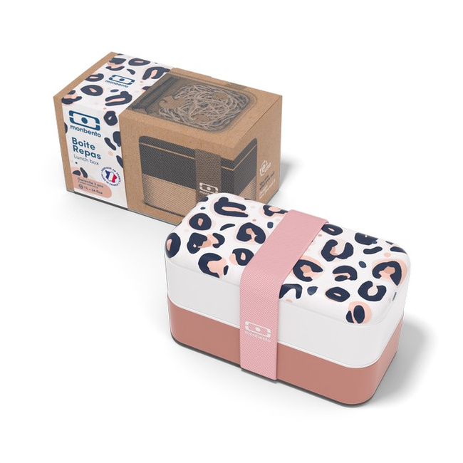 Lunchbox Bento Original, Graphic Leopard Pink - Monbento