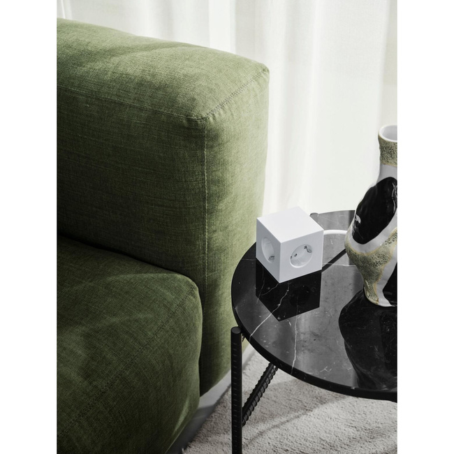 Listwa zasilająca Square 1 z podwójnym Usb-c 30 w i podstawą magnetyczną 3 m - opalizująca biel Avolt x Martinelli luce limitowana edycja - Avolt