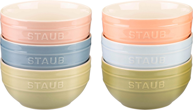 Staub Serving Zestaw 6 Misek 14 Cm, Wielokolorowe
