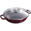 STAUB Wok żeliwny z pokrywką 30 cm grenadynowy Staub