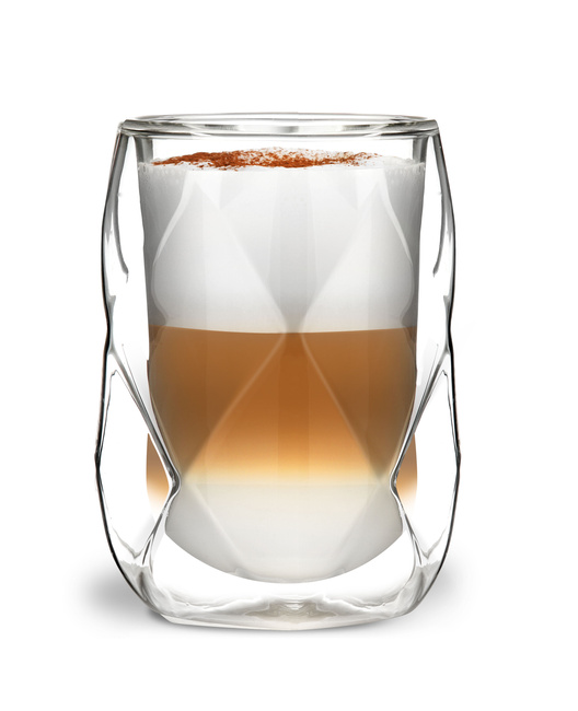 Szklanki z podwójną ścianką Vialli Design Geo, 350 ml, komplet 2 szt.