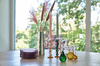 Dekoracja szklana winogrono Villa Collection Styles, ręcznie dmuchane szkło, ciemny róż