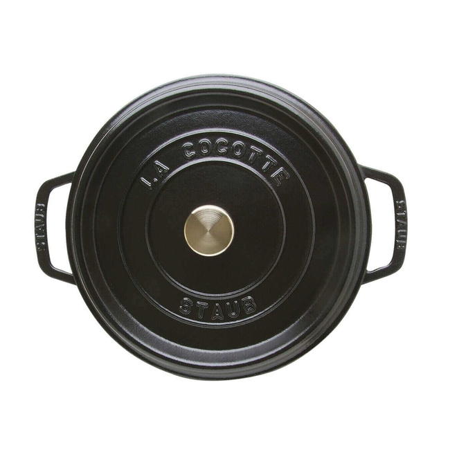 Staub La Cocotte Garnek Żeliwny Okrągły Wysoki 4.8 Ltr, Czarny