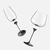 Nóżki do kieliszków Trebonn SplitGlass Origini, czarne, aluminiowe, 2 szt.