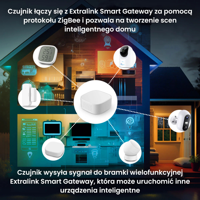 Extralink Smart Life Temperature And Humidity Sensor | Czujnik Temperatury I Wilgotności | Smart Home, Tuya