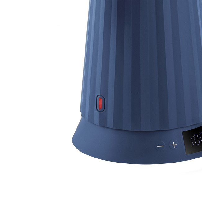 Czajnik elektryczny z regulacją temperatury, niebieski plisse - Alessi