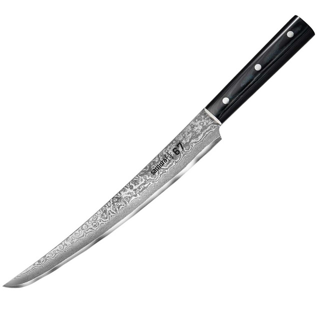 Samura Damascus 67 Nóż Slicer Tanto 23 Cm Z Rękojeścią Mikarta
