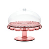 Patera na ciasto z kloszem Guzzini Vanity 30 cm, fiołkoworóżowa
