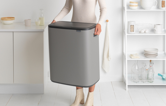 Kosz na śmieci Touch Bin BO 60l mineralny szary - Brabantia