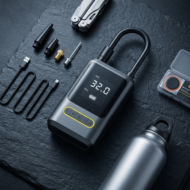 Extralink Kompresor Samochodowy 4000mAh 150PSI 80W Powerbank Latarka Opony