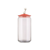 Pojemnik na karmę dla kota 400 ml, czerwono-pomarańczowa pokrywka - Alessi