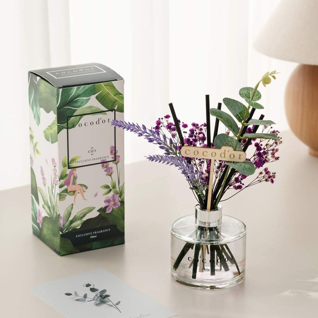 Dyfuzor zapachowy z patyczkami i prawdziwymi kwiatami Flower Lavender 200ml April Breeze