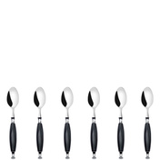 Country Czarny - Zestaw 6 Łyżeczek Do Kawy W Pudełku