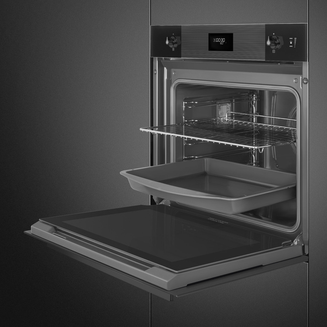 Smeg - Piekarnik, steamONE, Linea, SO6101S2B3 LINEA - czarny