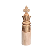 Figurka szachowa król Rituali Domestici Scaccomatto, drewno mango, złota, 48 cm