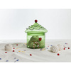 Pudełko szklane Ichendorf Milano Sweet & Candy, zielony domek, 15 cm