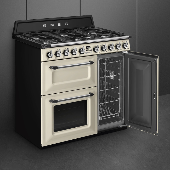 Smeg - Kuchnia wolnost., 90cm, Victoria, krem. Victoria TR93P kremowy.