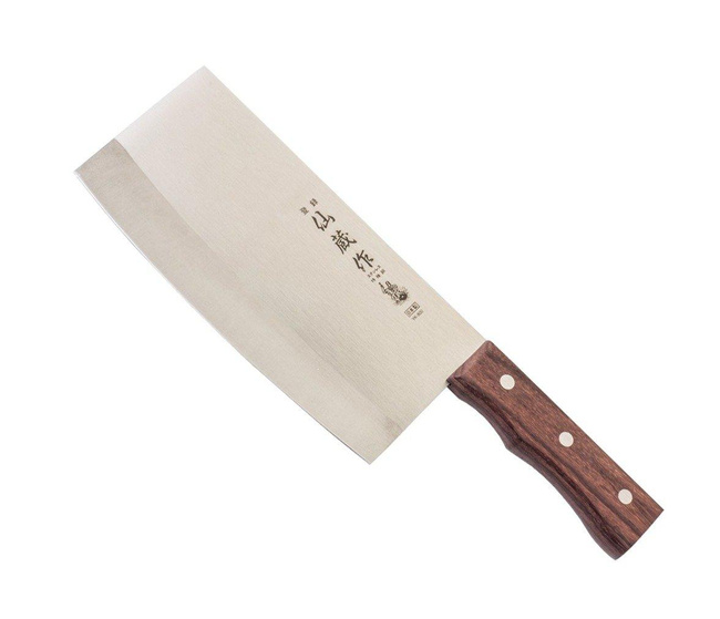 Suncraft Chiński Tasak YK-800 - Ostrze 17.5 cm, Rękojeść Drewno Różane