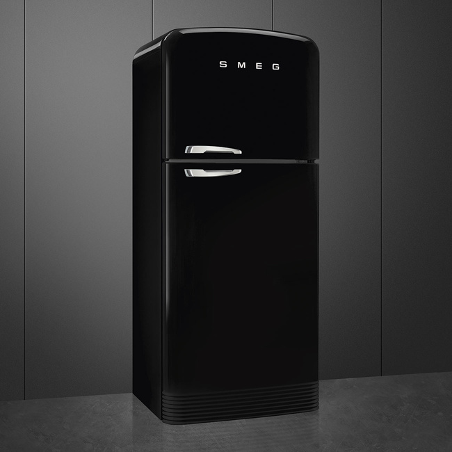 Smeg - Chłodziarko-Zamrażarka 50's Style Fab50Rbl5 Czarny (Chromowane Uchwyty)
