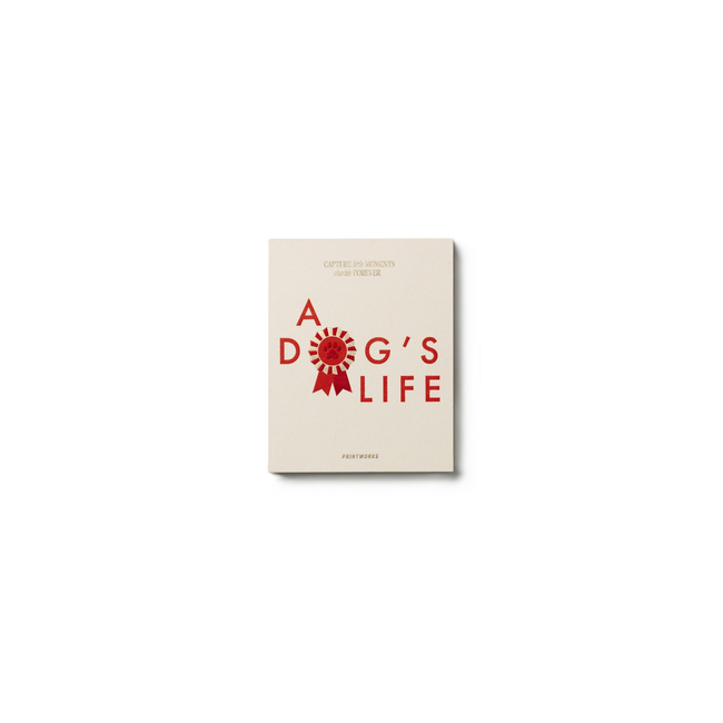 Dziennik psa Printworks A Dog's Life, pamiętnik do wypełnienia, okładka z tkaniny, 64 strony