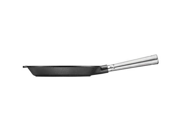 Professional Patelnia płytka ze stalową rączką - 22 cm, Czarny - Skeppshult
