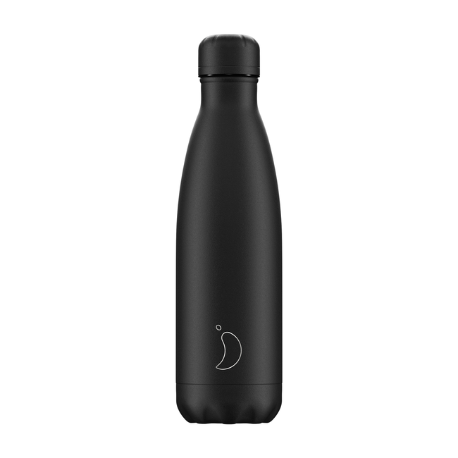 butelki termiczne 500 ml seria monochrome all black - Chilly's Bottles