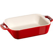 Prostokątny półmisek ceramiczny 400 ml, czerwony - Staub