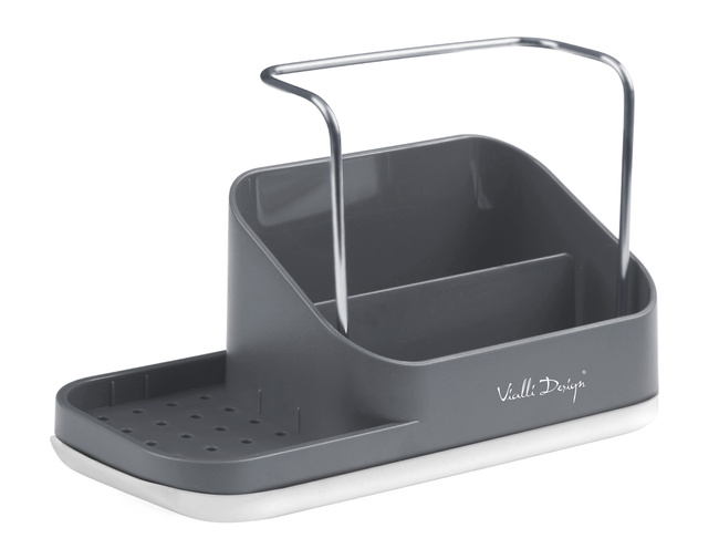 Organizer Kuchenny Z Dozownikiem Na Płyn Livio Duo Szary 8319 - Vialli Design