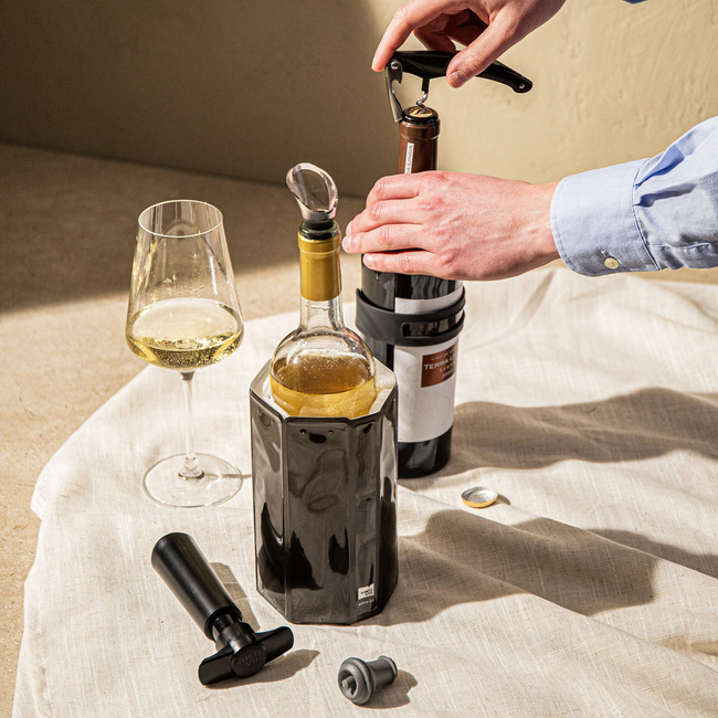 Zestaw do wina Vacu Vin Serve, 6 elementów, czarny