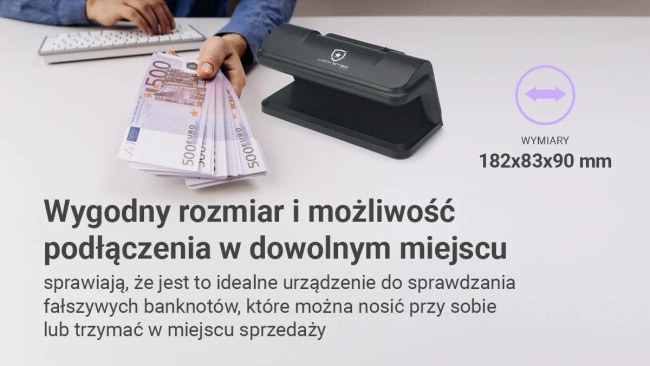 Detektor banknotów i dokumentów Extralink LockStar N-115 z lampą UV LED 2 x 9 W