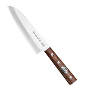 Kanetsune 1000 Shirogami Nóż Santoku 16,5cm - Stal Węglowa, Rękojeść ze Stali Nierdzewnej