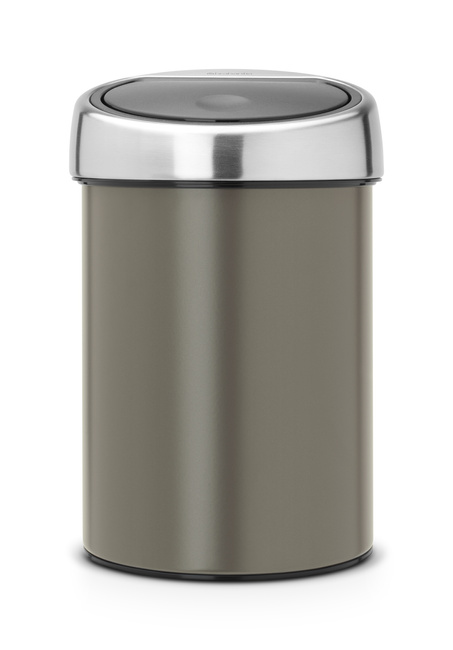 Kosz na śmieci Brabantia Touch Bin 3 l, platynowy, do zawieszenia na ścianie