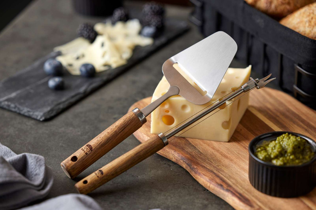 Strunowy nóż do sera 24,5 cm Steel/Acacia - Holm