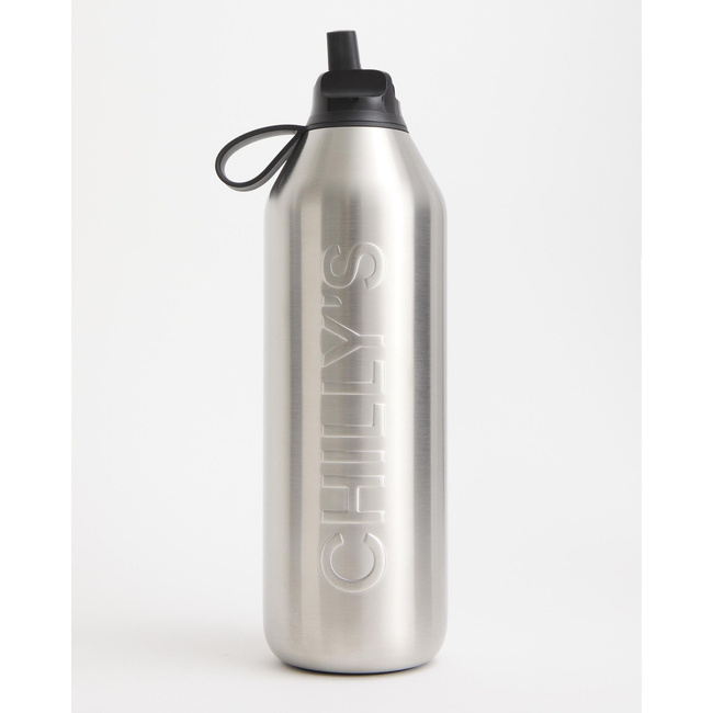 Butelka termiczna Chilly's Series 3 Flip ze słomką, 1000 ml, stalowa (Steel)