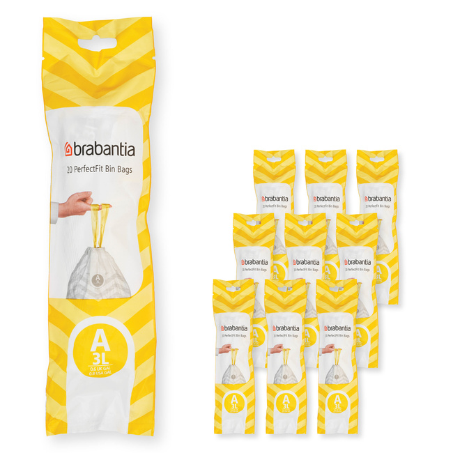Worki na śmieci Perfectfit Rozmiar A 3l 200szt 10x20 137648 - Brabantia