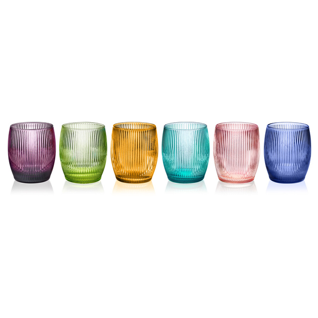 Zestaw 6 szklanek - kolorowe Gluglu - Ivv