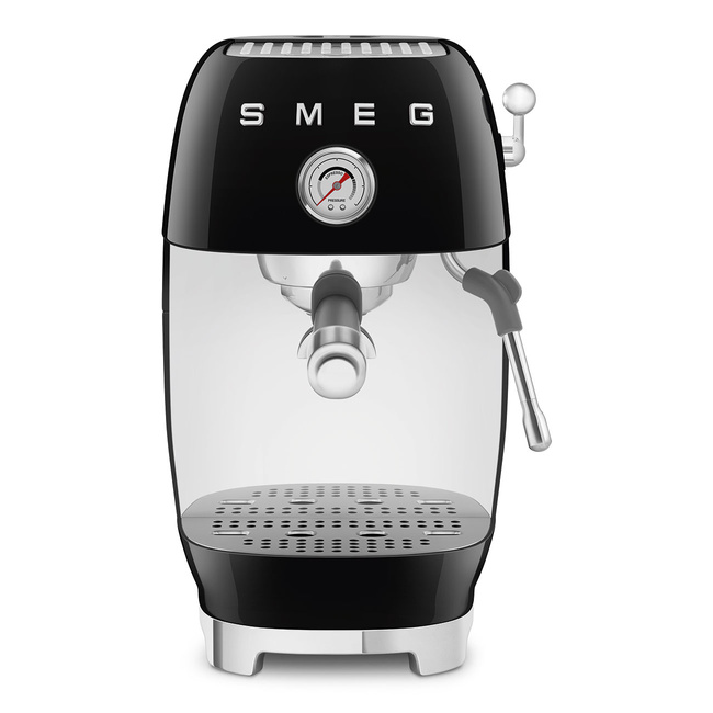 Smeg - Ekspres do kawy, kolbowy ECF03BLEU 50's Style - czarny