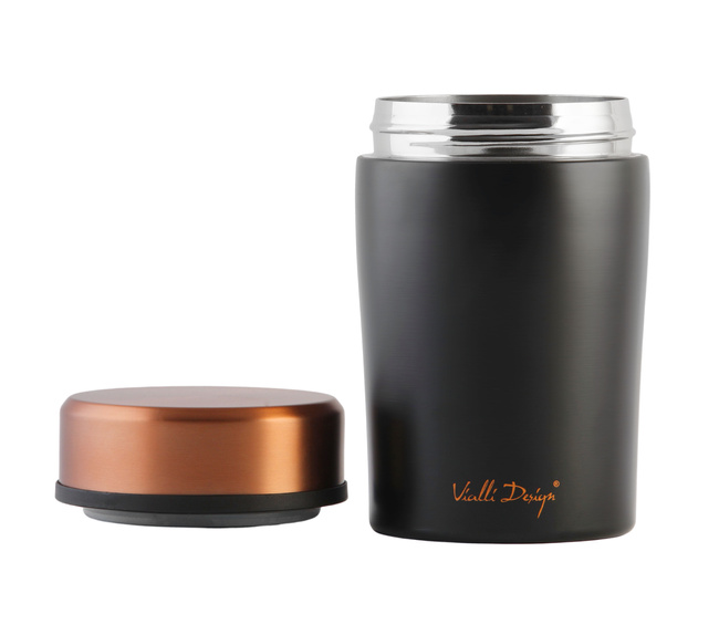 Termos obiadowy 500ml Fuori czarny Rose gold 28067 - Vialli design