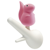 Wieszak wiewiórka różowy/biały 10088-wh-pk