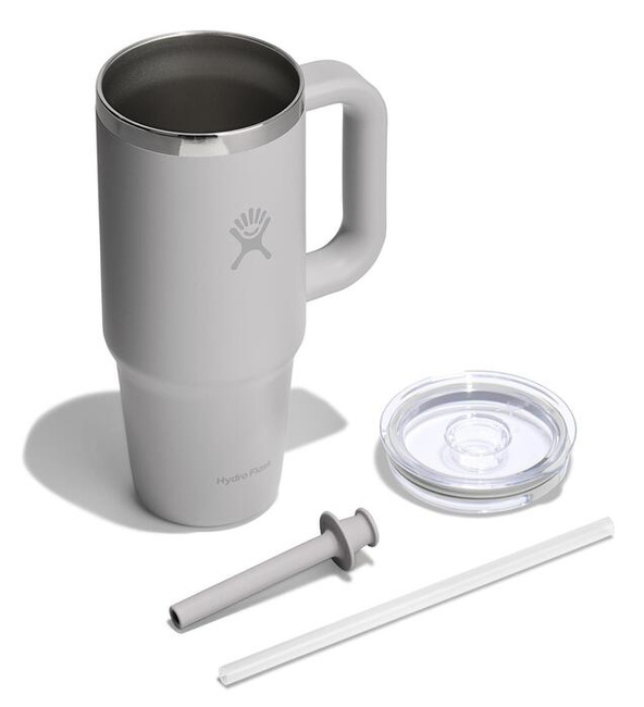 Kubek termiczny Hydro Flask Travel Tumbler 24 oz (710 ml) z uchwytem i słomką, Birch