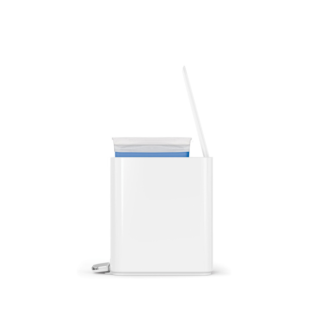 Kosz na śmieci z pedałem, 5 l, biały - Simplehuman