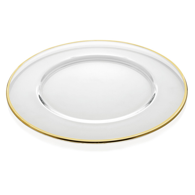 Podkładka pod talerz ze szkła 32 cm złota Ivv