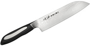 Tojiro Flash VG-10 Nóż Santoku Damasceński z Rękojeścią Micarta, Ostrze 18 cm