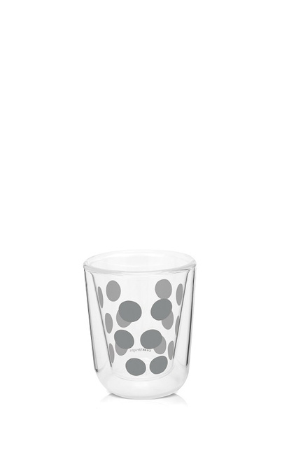 Zestaw 2 Szklanek 75ml Z Łyżeczkami, Srebrny - Zak!designs