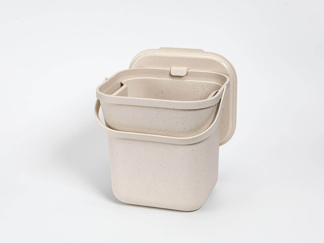 Plastia Kosz Na Bioodpady Z Wkładem 6 Ltr - Kremowy